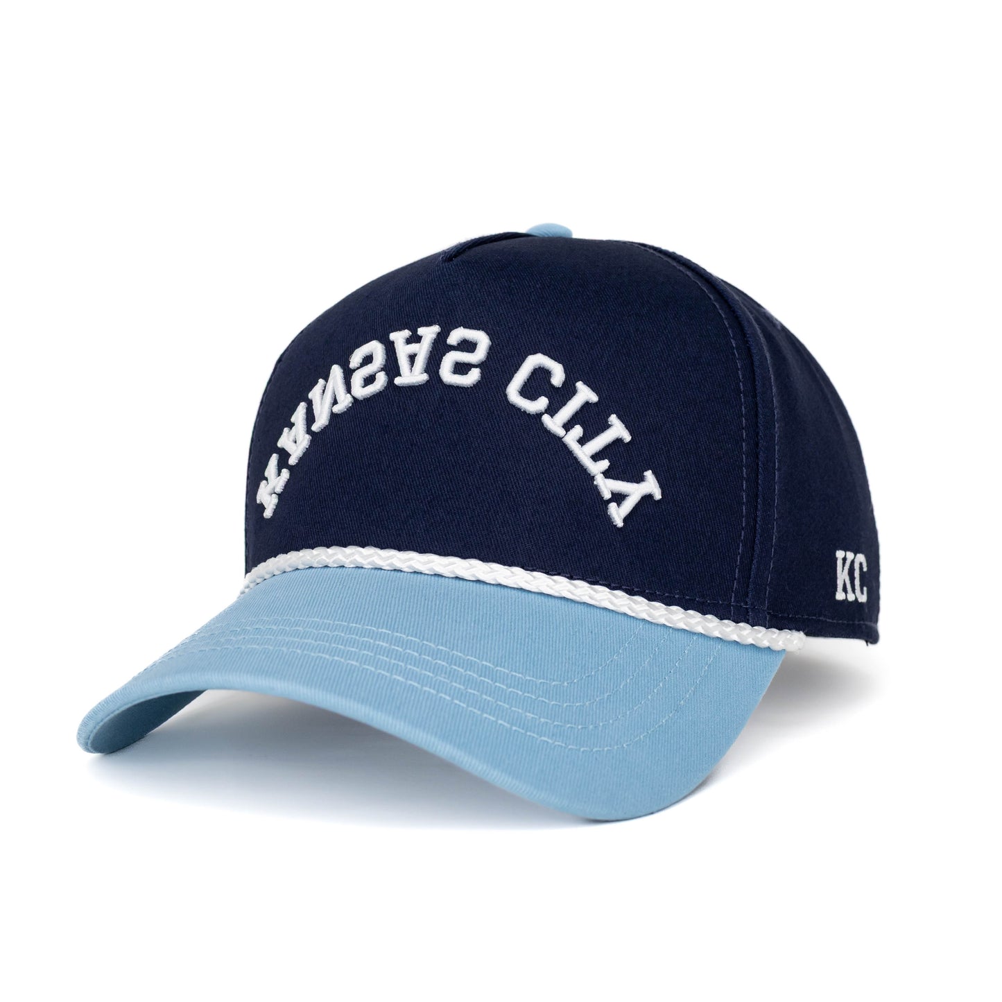 Kansas City Rope Hat - Navy x Powder Blue/White