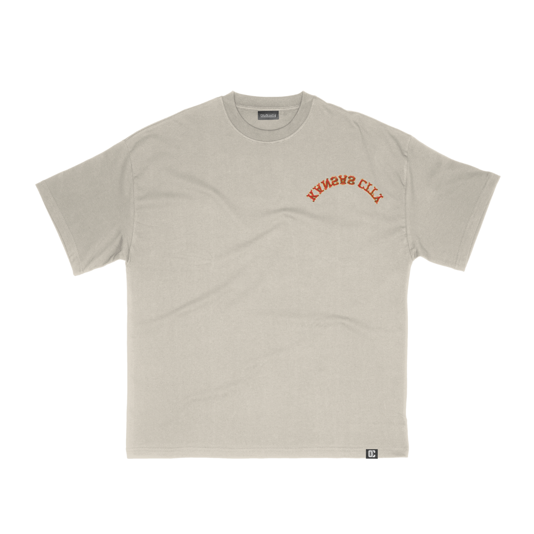 Gridiron Tee - Cream
