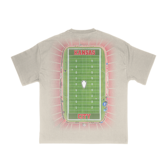 Gridiron Tee - Cream