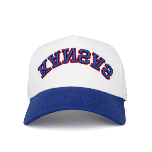 Kansas Snapback - White x Blue/Crimson