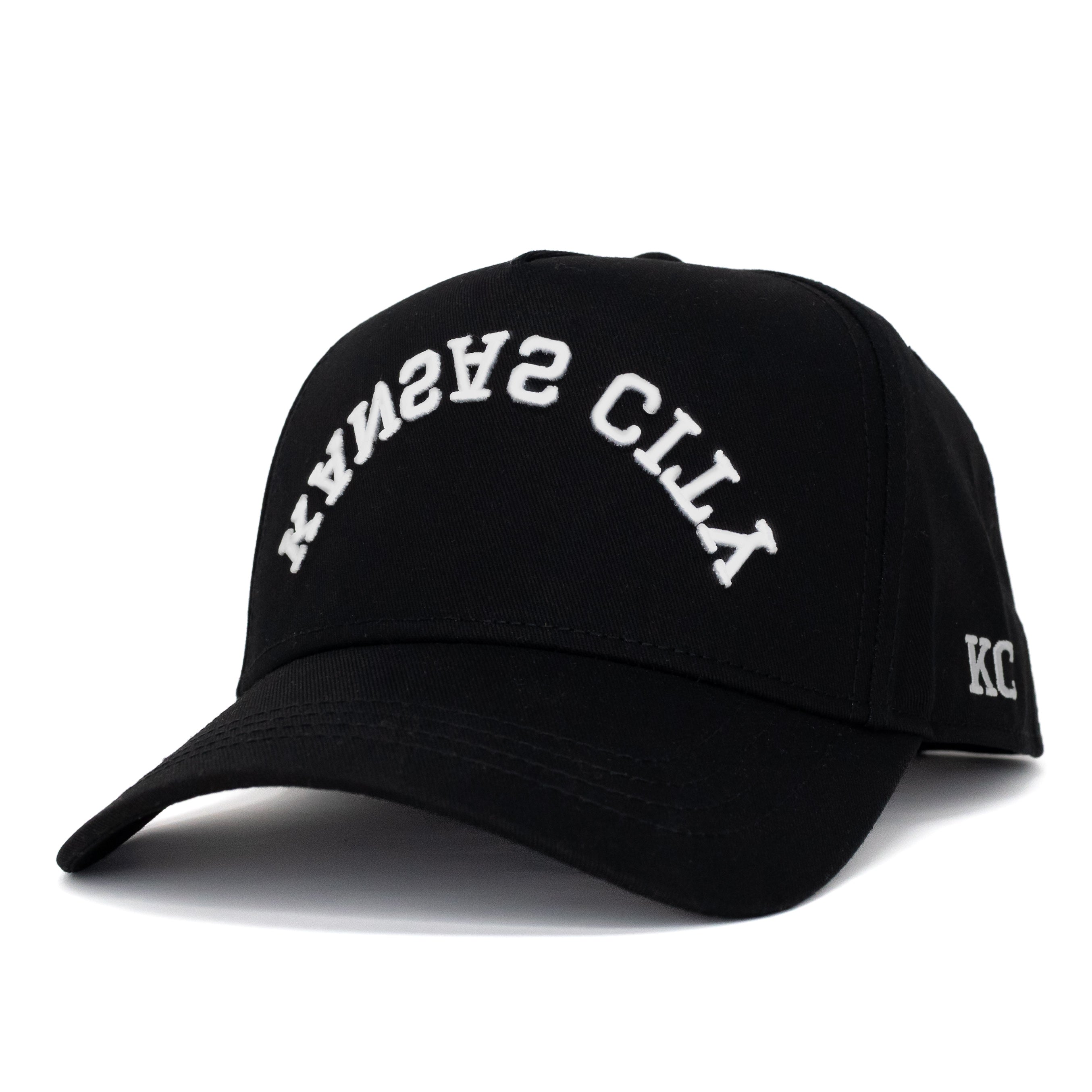 Upside Down Kansas City Snapback - Black – CityBrimCo.