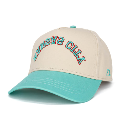 Kansas City Snapback - Off-White x Teal/Red